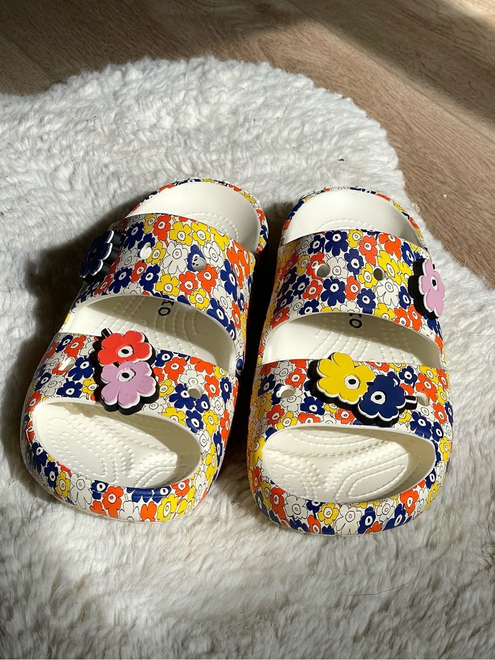 CROCS Marimekko Floral Double-Strap Slide Sandals Womens size 7